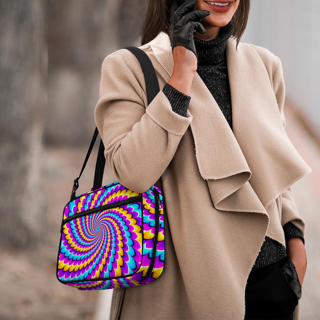 Spiral Colors Moving Optical Illusion Double Strap Bible Bag