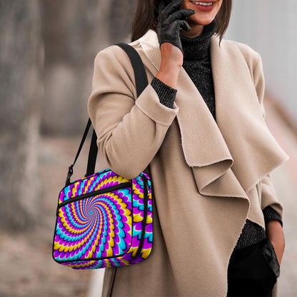 Spiral Colors Moving Optical Illusion Double Strap Bible Bag