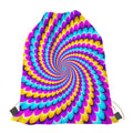 Spiral Colors Moving Optical Illusion Drawstring Bag