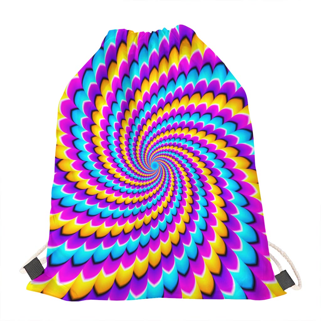 Spiral Colors Moving Optical Illusion Drawstring Bag