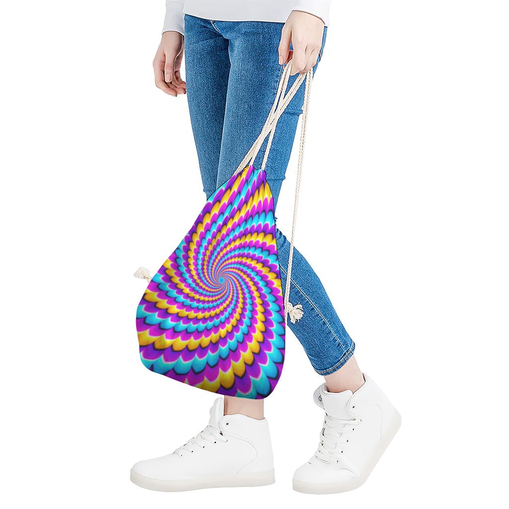 Spiral Colors Moving Optical Illusion Drawstring Bag