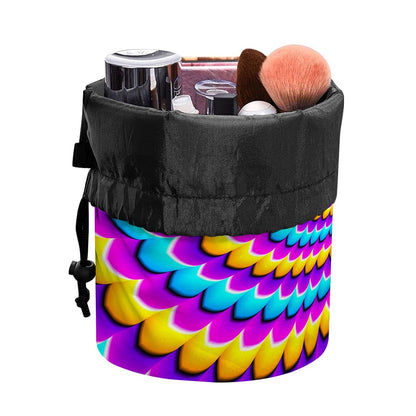 Spiral Colors Moving Optical Illusion Drawstring Makeup Bag