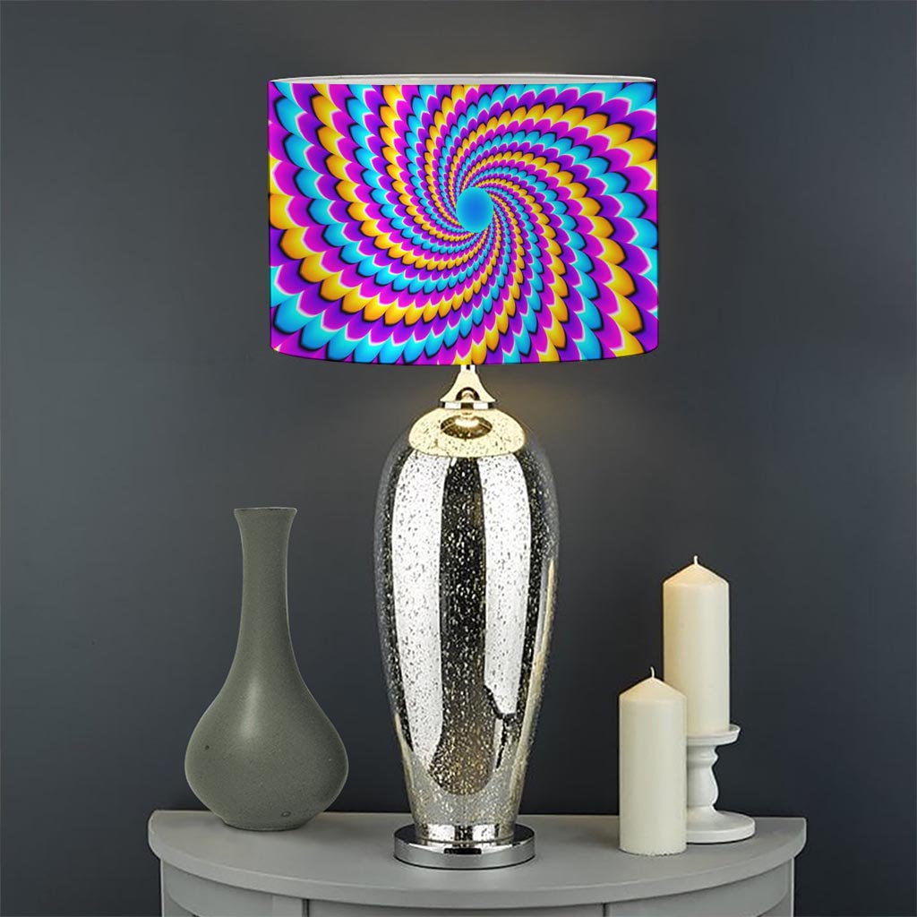 Spiral Colors Moving Optical Illusion Drum Lamp Shade