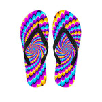 Spiral Colors Moving Optical Illusion Flip Flops