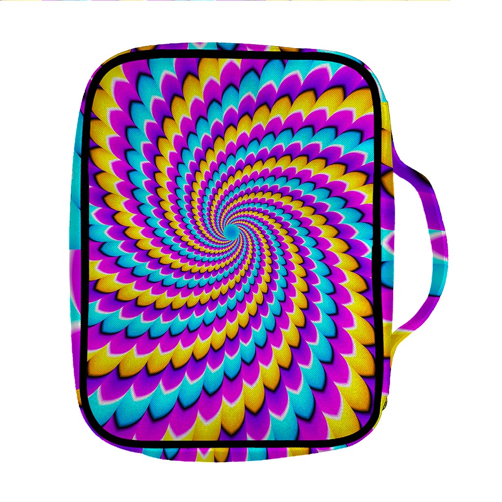Spiral Colors Moving Optical Illusion Front Pocket Bible Bag