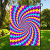 Spiral Colors Moving Optical Illusion Garden Flag