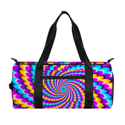 Spiral Colors Moving Optical Illusion Gym Bag