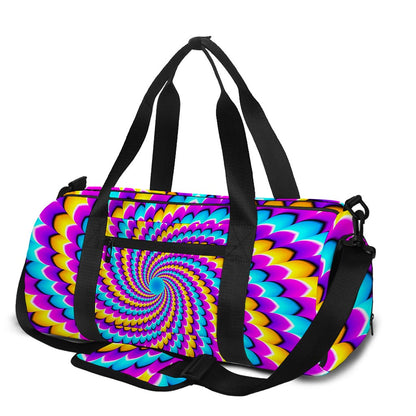 Spiral Colors Moving Optical Illusion Gym Bag