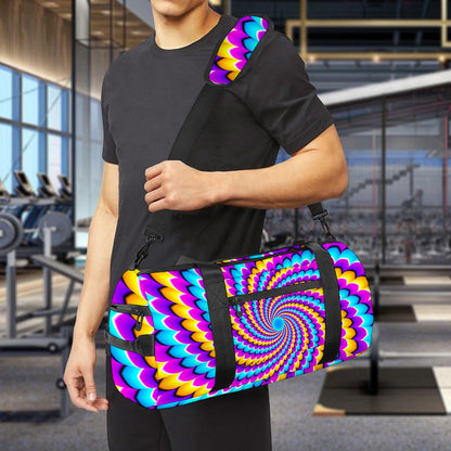 Spiral Colors Moving Optical Illusion Gym Bag