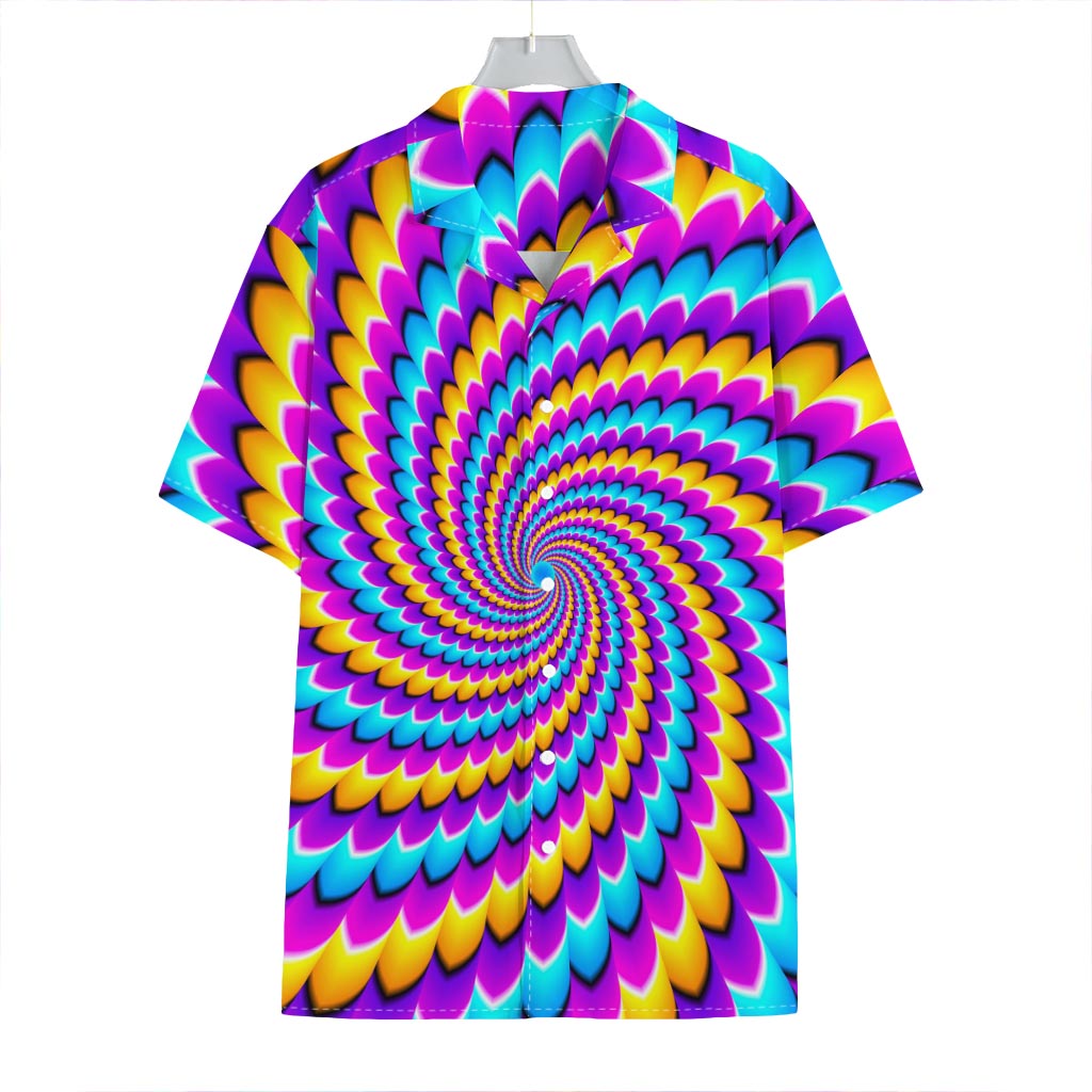 Spiral Colors Moving Optical Illusion Hawaiian Shirt