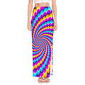 Spiral Colors Moving Optical Illusion High Slit Maxi Skirt