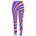 Spiral Colors Moving Optical Illusion High-Waisted Pocket Leggings