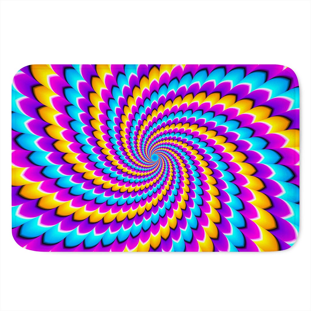 Spiral Colors Moving Optical Illusion Indoor Door Mat