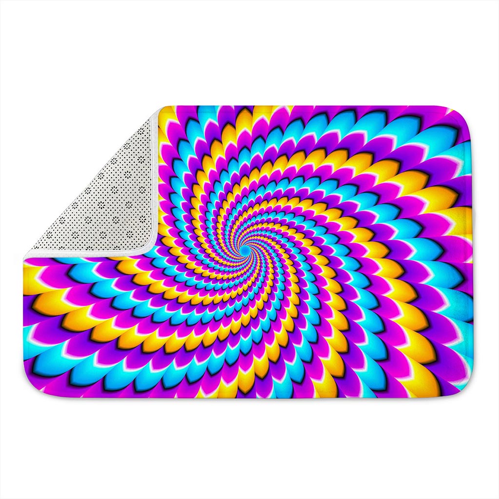 Spiral Colors Moving Optical Illusion Indoor Door Mat