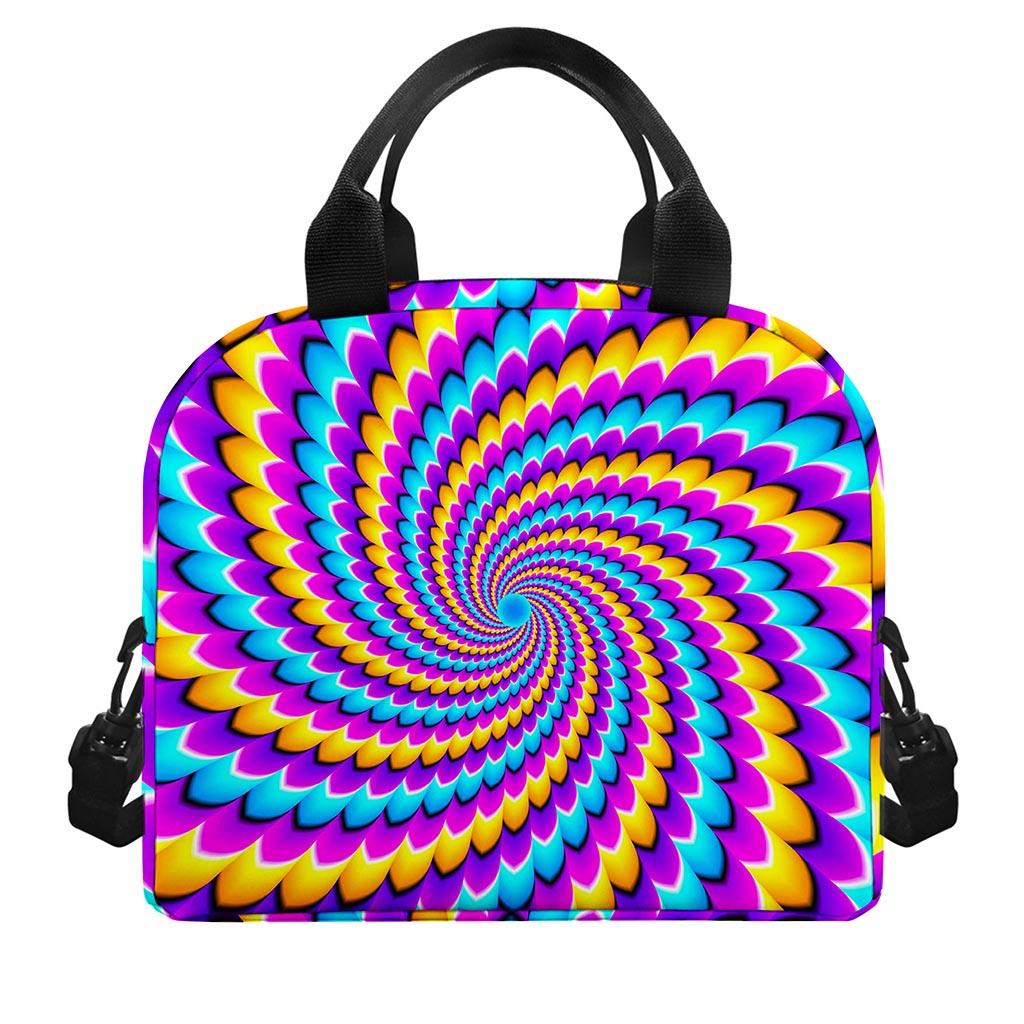 Spiral Colors Moving Optical Illusion Insulated Lunch Bag
