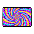 Spiral Colors Moving Optical Illusion Kitchen Mat