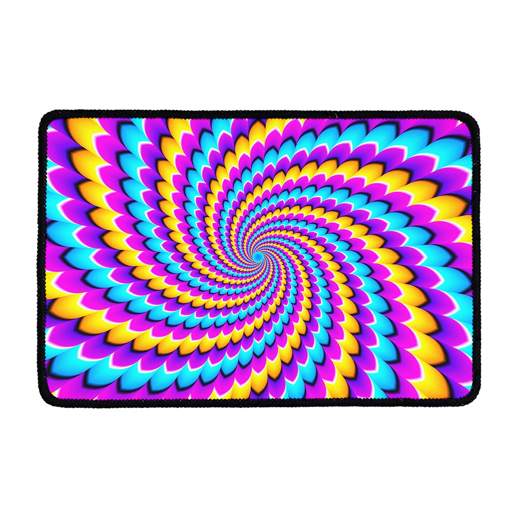 Spiral Colors Moving Optical Illusion Kitchen Mat