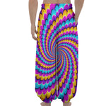 Spiral Colors Moving Optical Illusion Lantern Pants