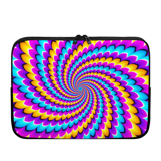 Spiral Colors Moving Optical Illusion Laptop Sleeve