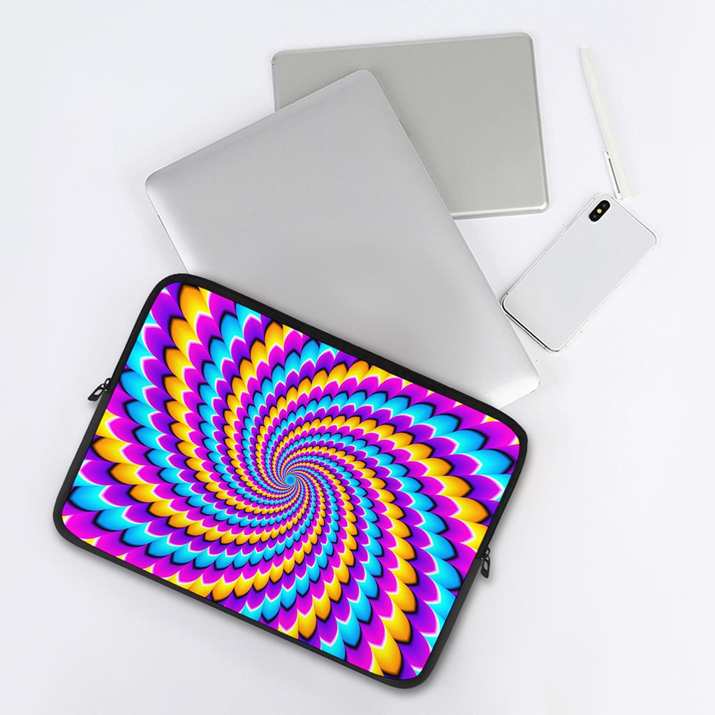 Spiral Colors Moving Optical Illusion Laptop Sleeve