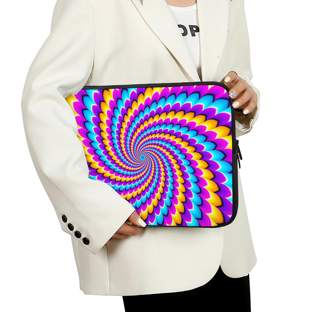 Spiral Colors Moving Optical Illusion Laptop Sleeve