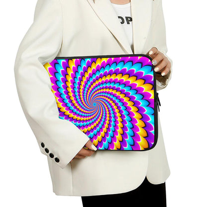 Spiral Colors Moving Optical Illusion Laptop Sleeve