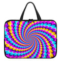 Spiral Colors Moving Optical Illusion Laptop Sleeve With Handle