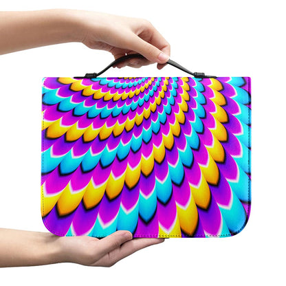 Spiral Colors Moving Optical Illusion Leather Bible Cover