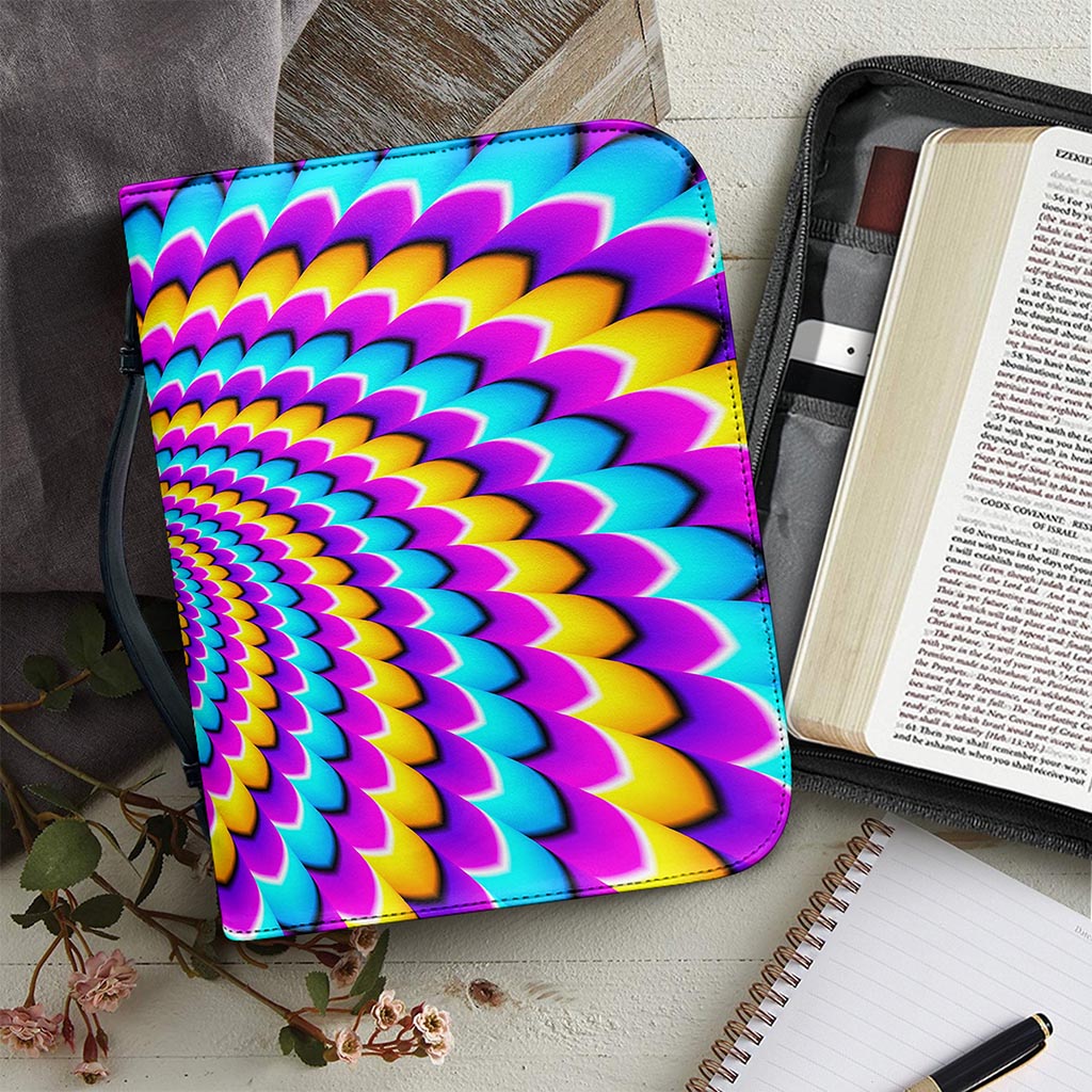 Spiral Colors Moving Optical Illusion Leather Bible Cover