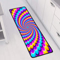 Spiral Colors Moving Optical Illusion Long Kitchen Mat