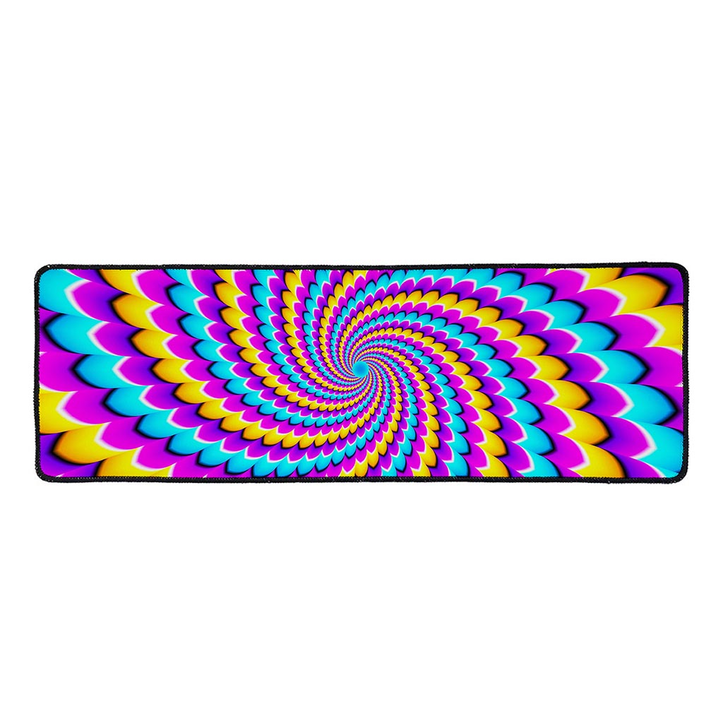 Spiral Colors Moving Optical Illusion Long Kitchen Mat