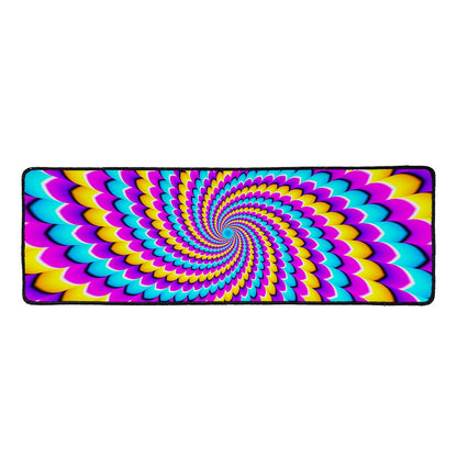 Spiral Colors Moving Optical Illusion Long Kitchen Mat