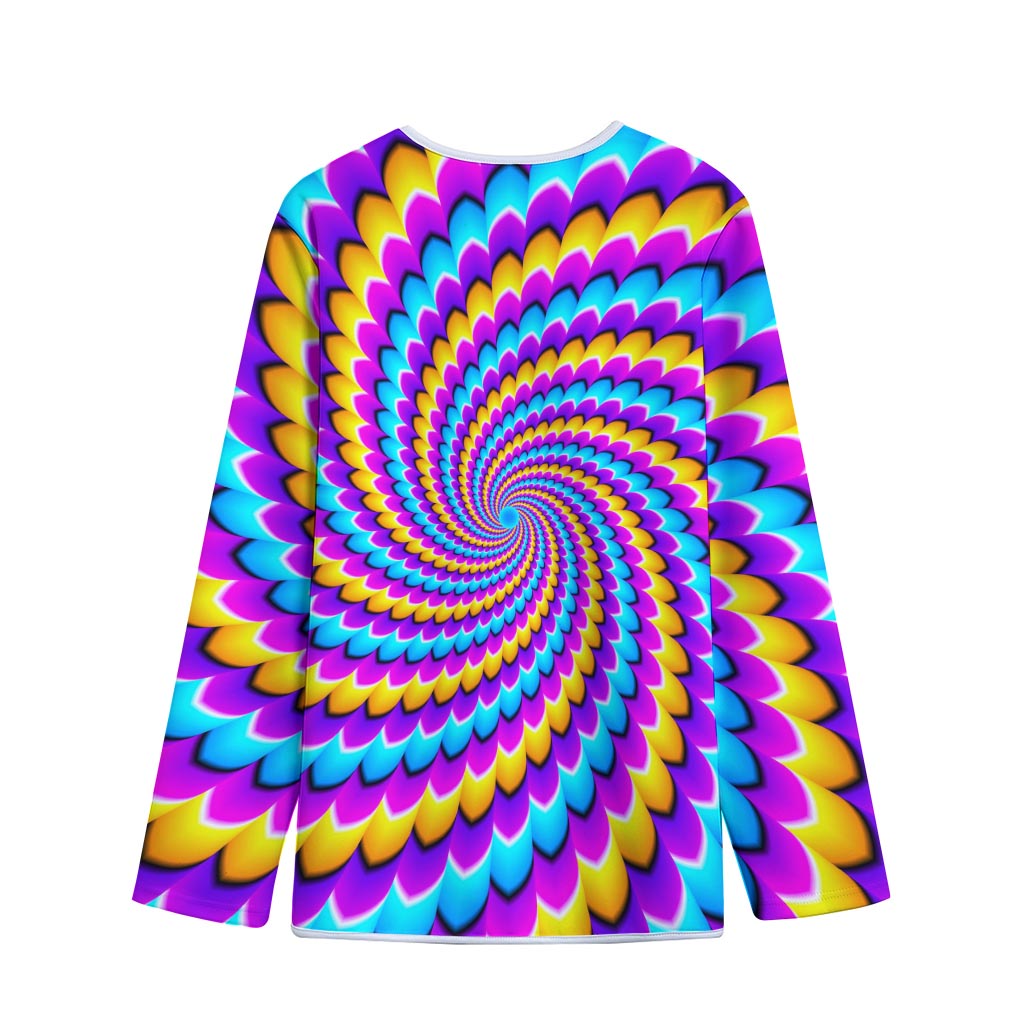 Spiral Colors Moving Optical Illusion Long Sleeve Short Coat