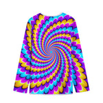Spiral Colors Moving Optical Illusion Long Sleeve Short Coat