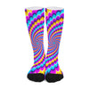 Spiral Colors Moving Optical Illusion Long Socks