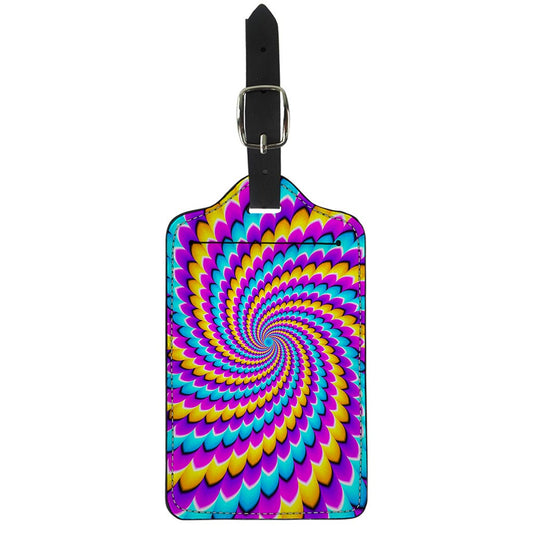 Spiral Colors Moving Optical Illusion Luggage Tag