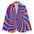 Spiral Colors Moving Optical Illusion Men's Blazer