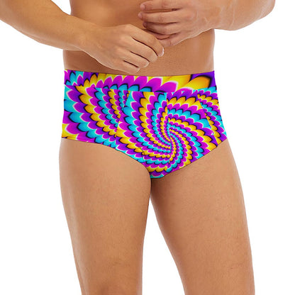 Spiral Colors Moving Optical Illusion Men's Briefs