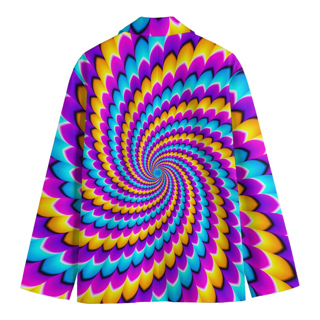 Spiral Colors Moving Optical Illusion Men's Cotton Blazer