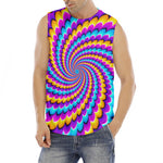 Spiral Colors Moving Optical Illusion Men's Fitness Tank Top