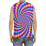 Spiral Colors Moving Optical Illusion Men's Fitness Tank Top