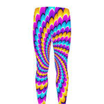Spiral Colors Moving Optical Illusion Men's leggings