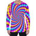 Spiral Colors Moving Optical Illusion Men's Long Sleeve T-Shirt