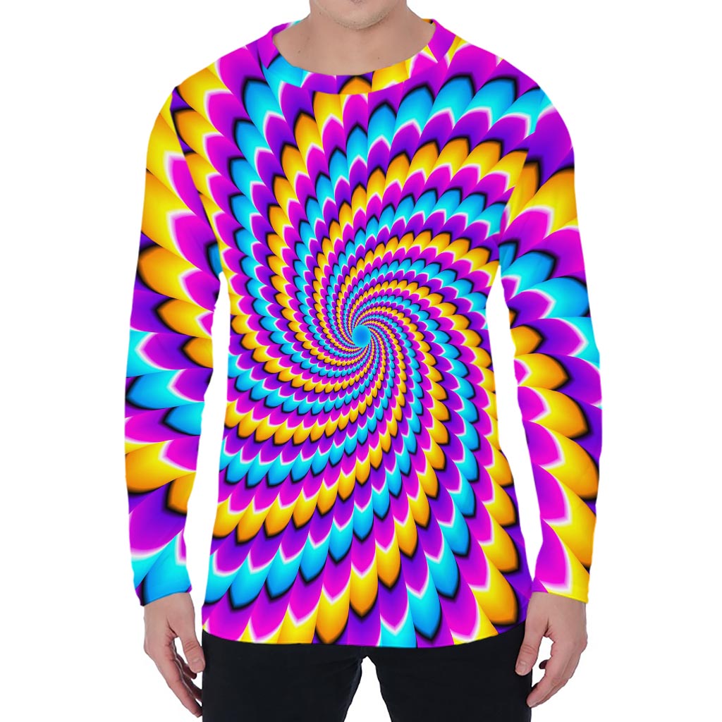 Spiral Colors Moving Optical Illusion Men's Long Sleeve T-Shirt