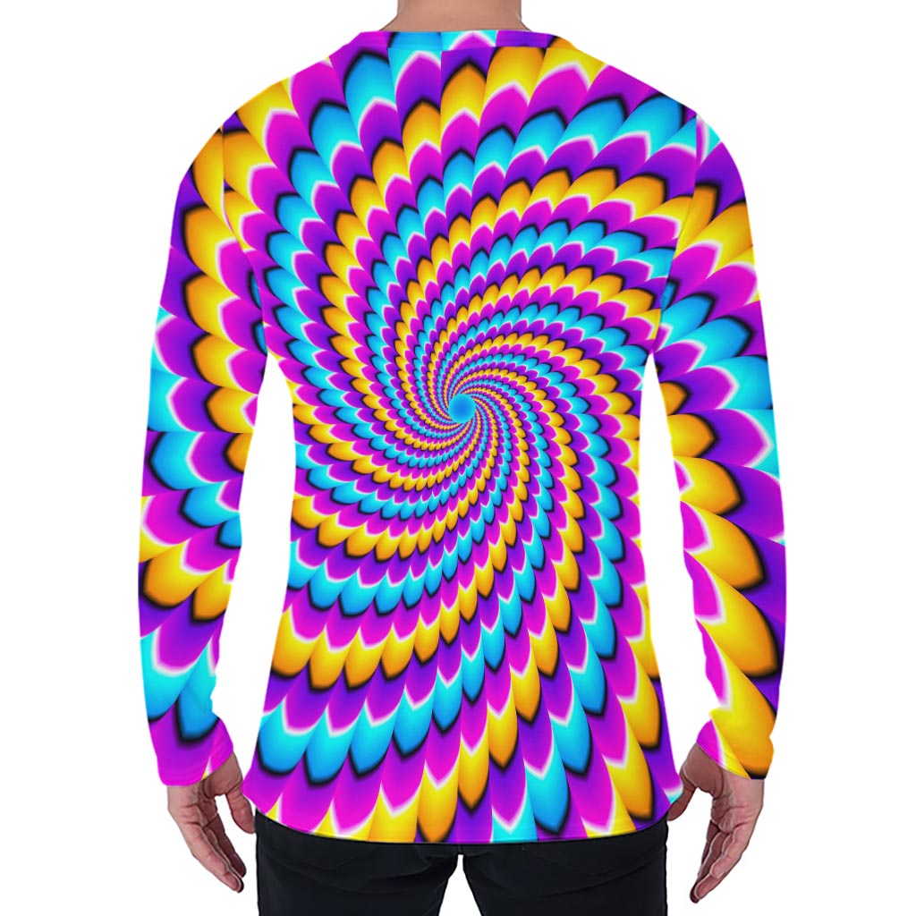 Spiral Colors Moving Optical Illusion Men's Long Sleeve T-Shirt