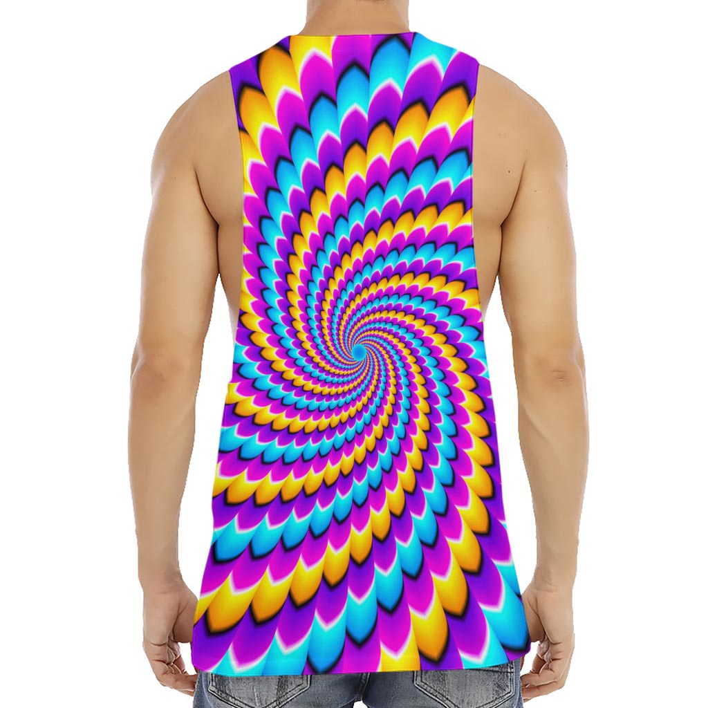 Spiral Colors Moving Optical Illusion Men's Muscle Tank Top