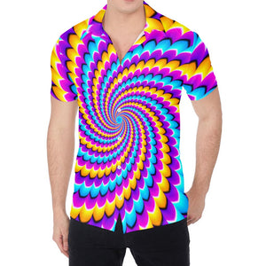 Spiral Colors Moving Optical Illusion Men's Shirt