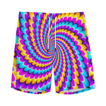 Spiral Colors Moving Optical Illusion Men's Sports Shorts