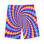 Spiral Colors Moving Optical Illusion Men's Sports Shorts