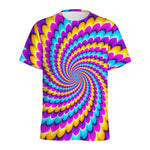 Spiral Colors Moving Optical Illusion Men's Sports T-Shirt